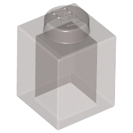 Lego kostka (kostička) 1x1, průhledná černá (6089855, 6102359, 6240554)